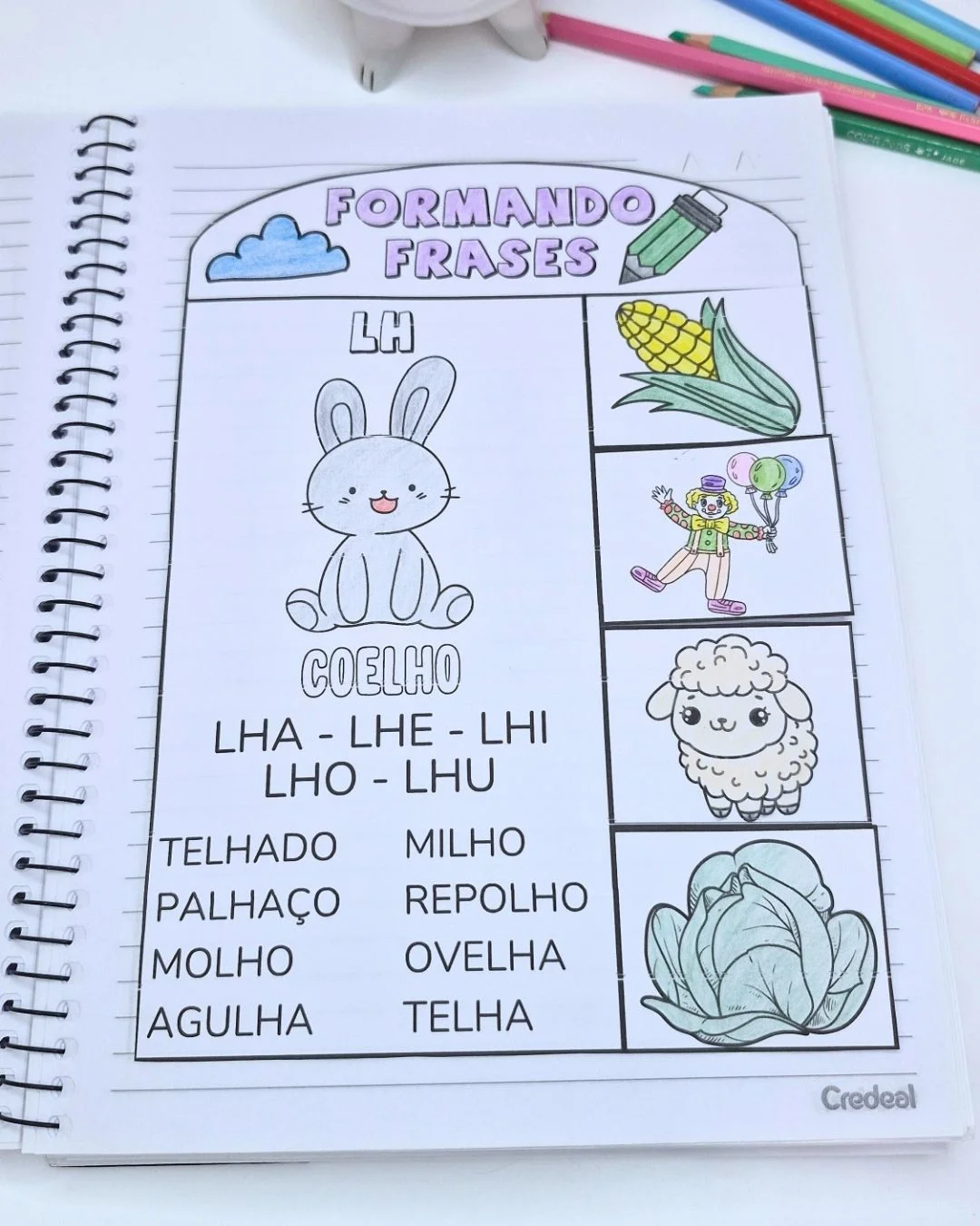Formando Frases: Atividades de Alfabetização silabas complexas — capa do material