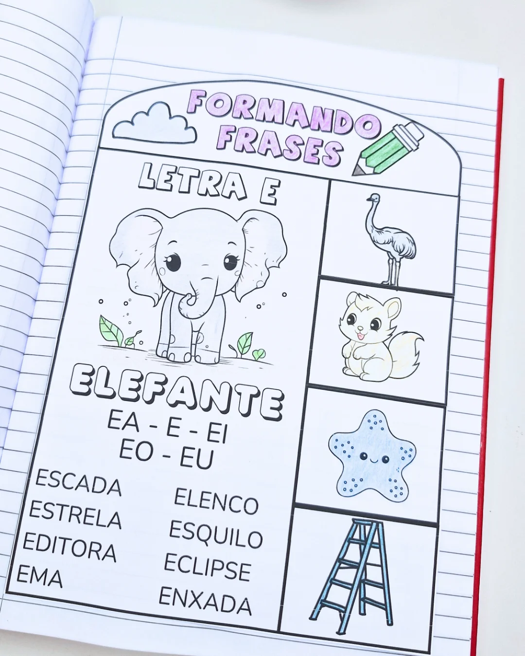 Formando Frases e Sílabas do Alfabeto em PDF — amostra 1: Material de alfabetização com atividades de sílabas e formação de…