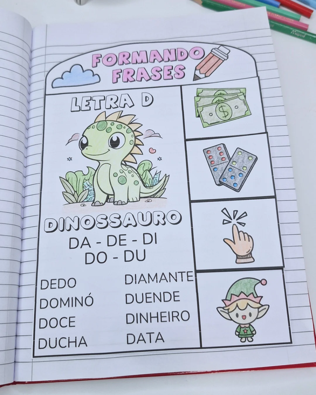 Formando Frases e Sílabas do Alfabeto em PDF — amostra 3: Material de alfabetização com atividades de sílabas e formação de…