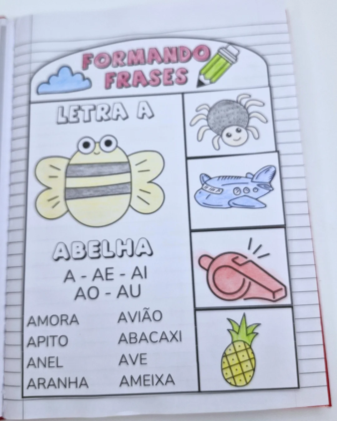 Formando Frases e Sílabas do Alfabeto em PDF — amostra 4: Material de alfabetização com atividades de sílabas e formação de…