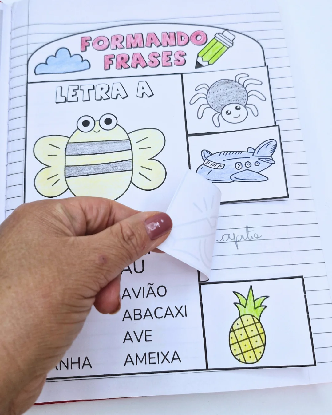 Formando Frases e Sílabas do Alfabeto em PDF — amostra 5: Material de alfabetização com atividades de sílabas e formação de…