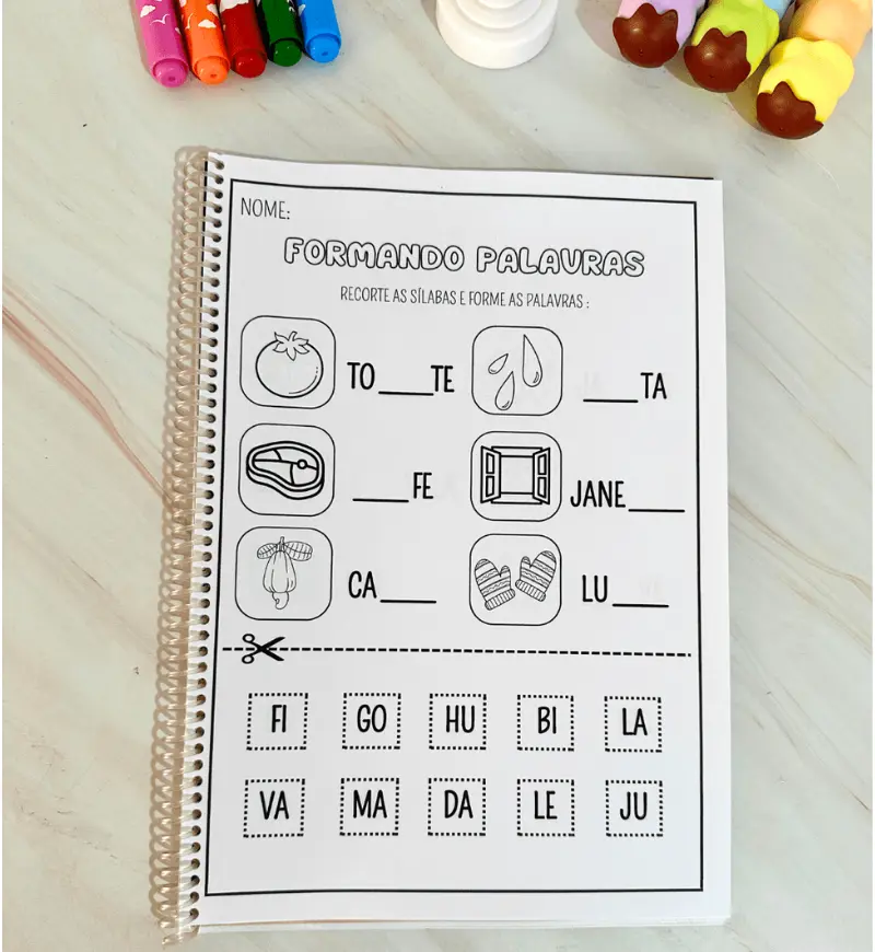 Formando Palavras: atividades com sílabas simples em PDF — amostra 3: Como usar em sala de aula
