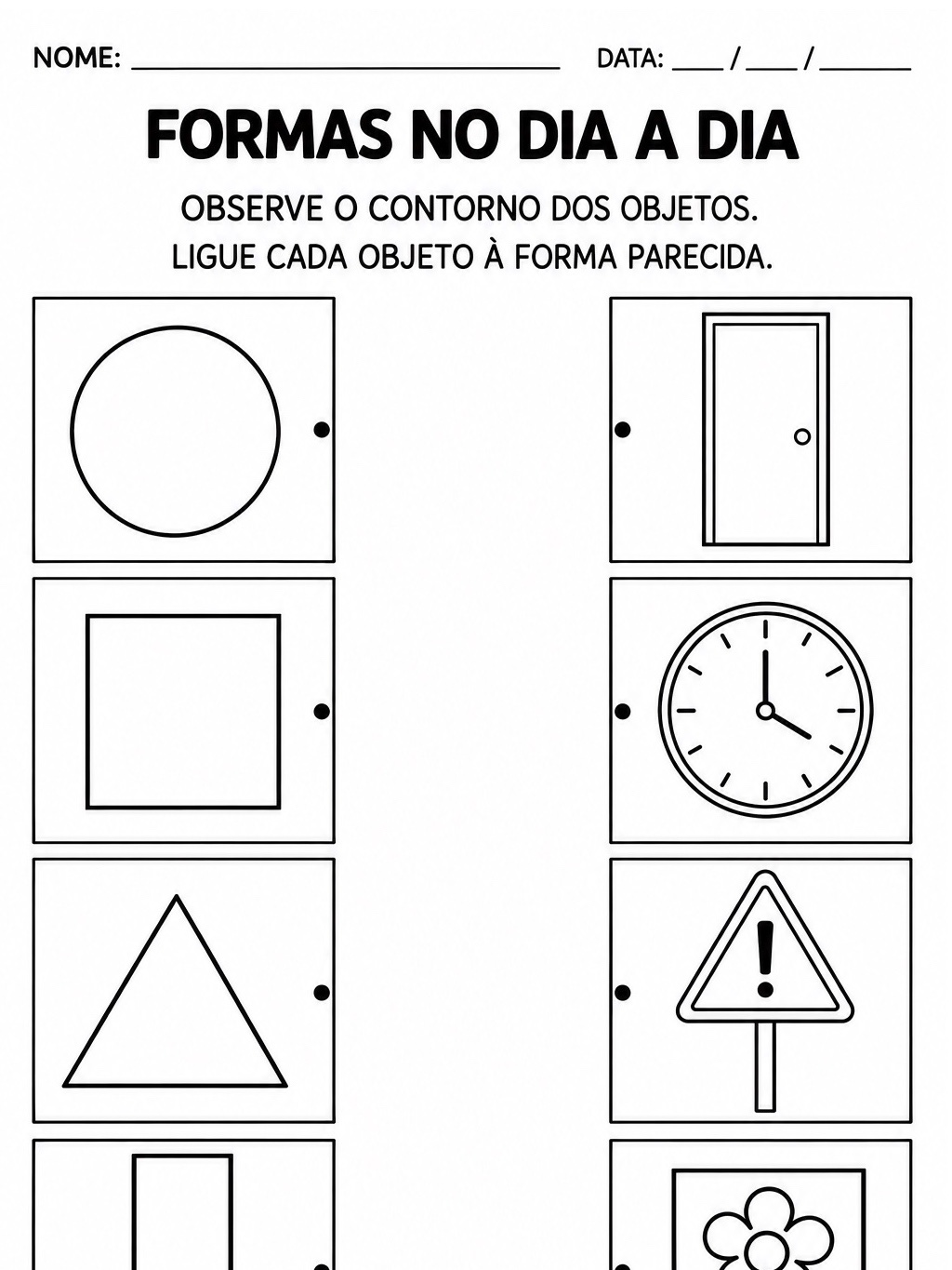 Formas Geométricas: Atividades para 1º e 2º Ano — amostra 4: 5 atividades de formas geométricas para o 1º e 2º ano:…
