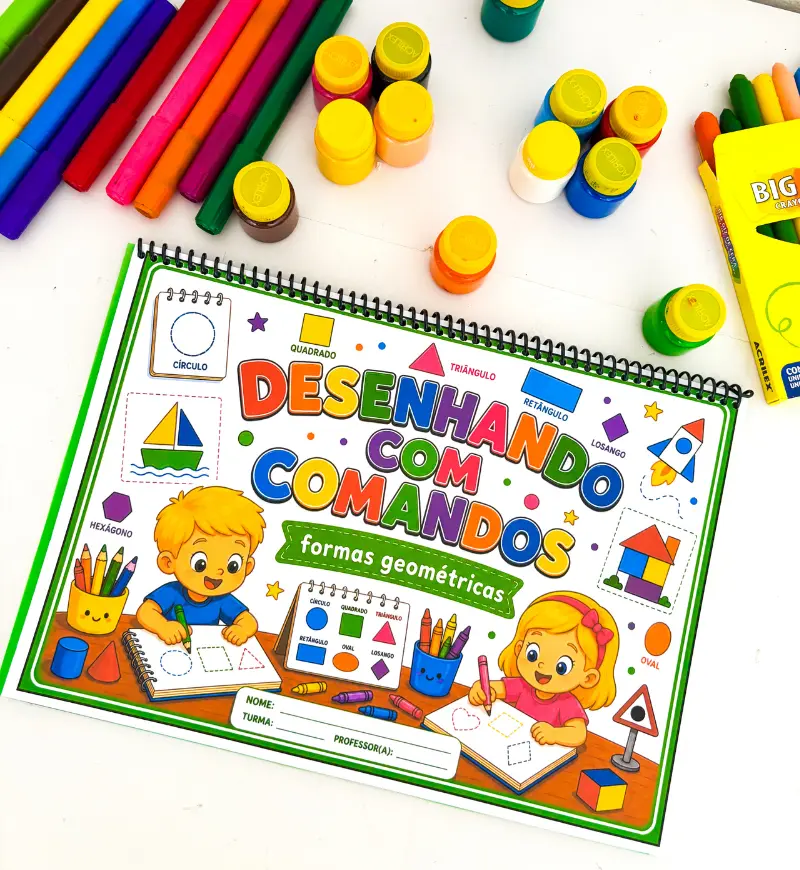 Formas geométricas: desenhando com comandos na Educação Infantil — Alfabetização para Educação Infantil: Transforme formas…