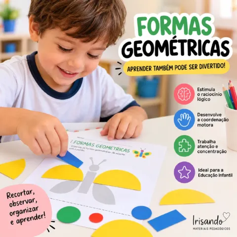Formas Geométricas – Recorte e Montagem - EDUCAÇÂO INFANTIL — capa do material
