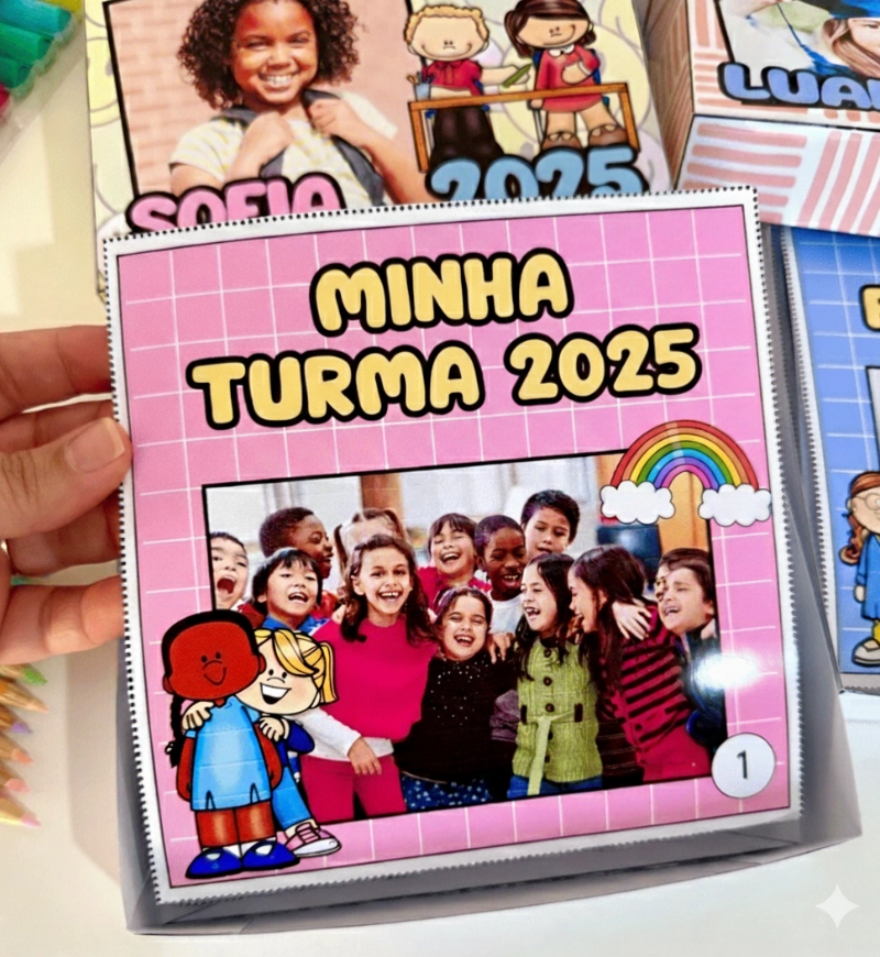 Formatura na Caixa: lembranças para a Educação Infantil — amostra 5: Guarde momentos da Educação Infantil com fotos,…