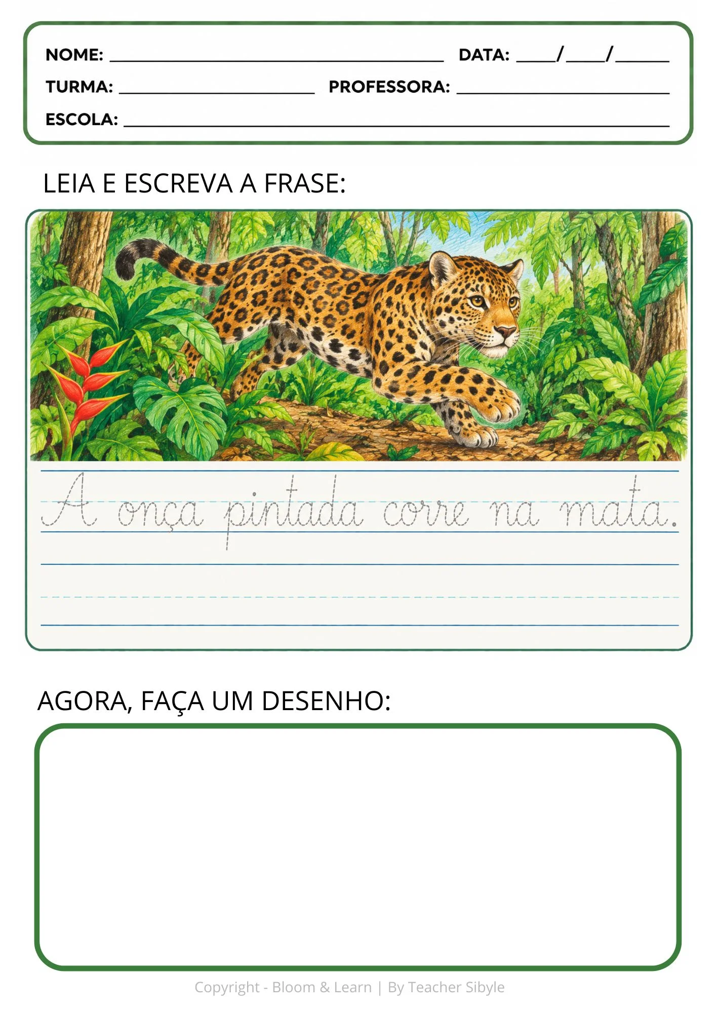MÉTODO Letra Cursiva - FRASES - Série Animais Brasileiros — amostra 2: Pratique letra cursiva de forma divertida MÉTODO Letra Cursiva - FRASES - Série Animais Brasileiros — amostra 2: Pratique letra cursiva de forma divertida