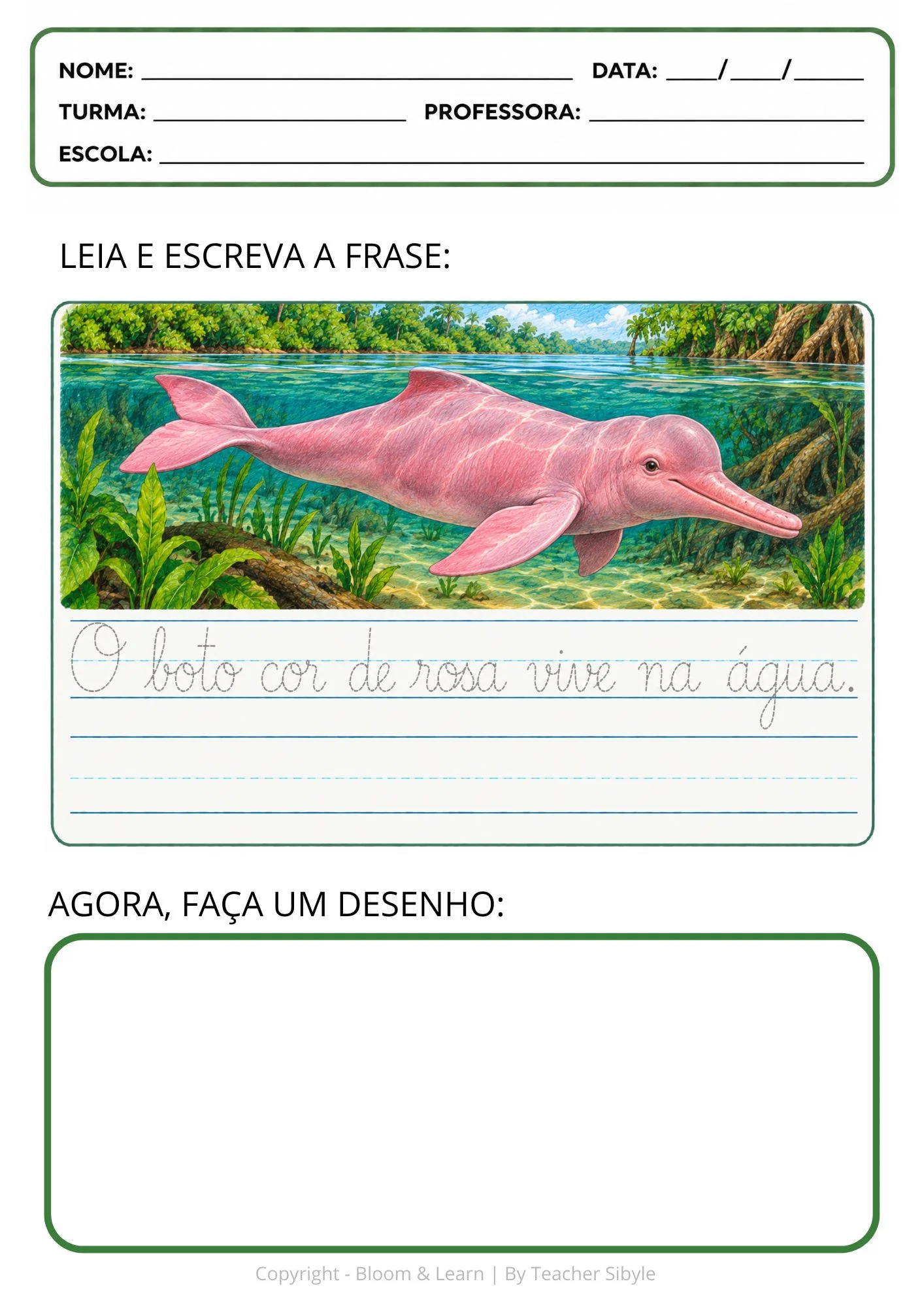 MÉTODO Letra Cursiva - FRASES - Série Animais Brasileiros — amostra 3: Pratique letra cursiva de forma divertida MÉTODO Letra Cursiva - FRASES - Série Animais Brasileiros — amostra 3: Pratique letra cursiva de forma divertida