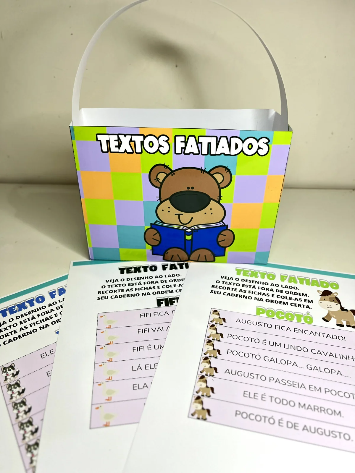 Frases Fatiadas: Atividade de Compreensão Leitora — Alfabetização para Todas as séries: Tiras de frases para recortar e…