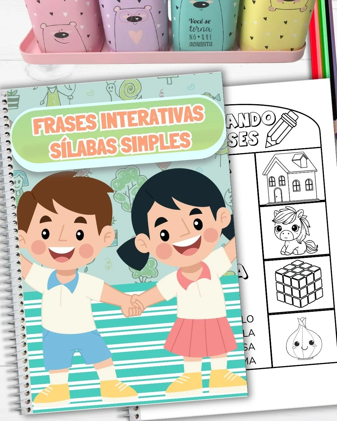 Frases Interativas com Sílabas Simples de A a Z para Educação Infantil — capa do material