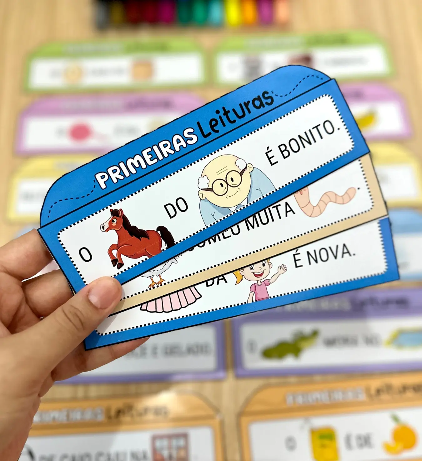 Frases para alfabetização: primeiras leituras com apoio de imagens — amostra 1: Frases para alfabetização com apoio visual