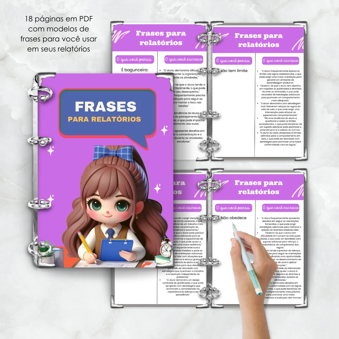 FRASES PARA ESCRITA DE RELATÓRIOS - PARA PROFESSORES — Alfabetização para Educação Infantil: O material Frases para…
