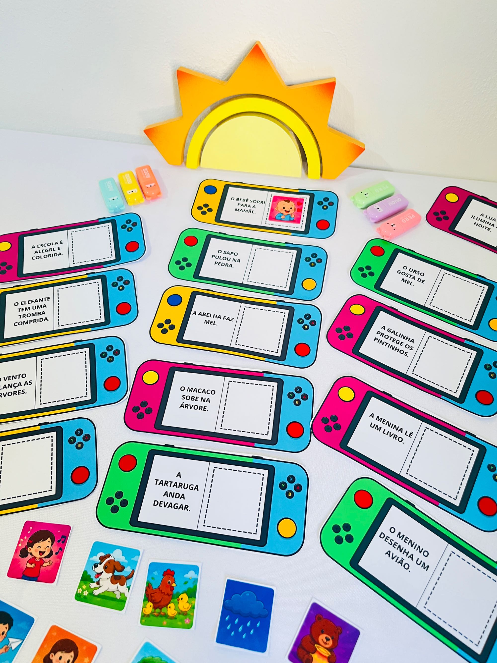 Gamer da Leitura – Jogo de Leitura de Frases e Associação de Imagens — amostra 1: Um recurso lúdico e envolvente para…