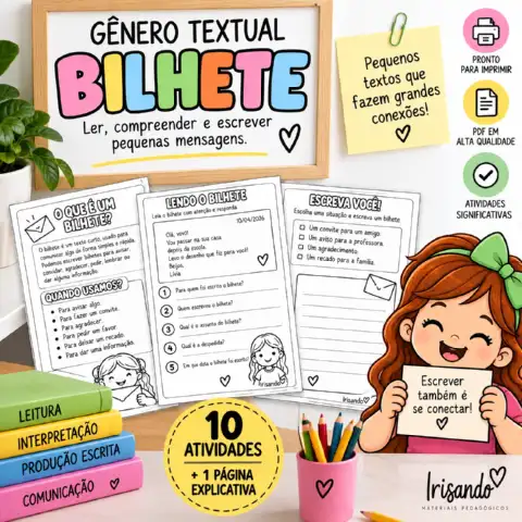 Gênero Textual: Bilhete — Ler, Compreender e Escrever — capa do material