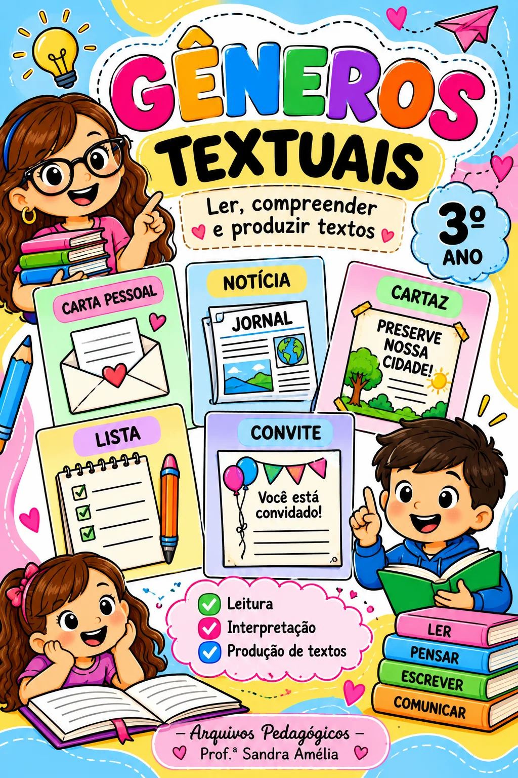 đđ GĂNEROS TEXTUAIS â 3Âș ANO DO ENSINO FUNDAMENTAL â amostra 1: GĂȘneros trabalhados đđ GĂNEROS TEXTUAIS â 3Âș ANO DO ENSINO FUNDAMENTAL â amostra 1: GĂȘneros trabalhados