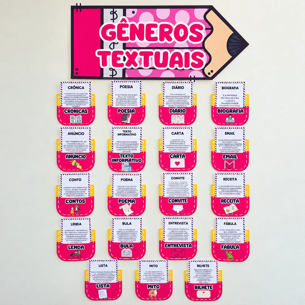 Gêneros Textuais – Atividades de Português — amostra 3: Material com gêneros textuais variados para trabalhar leitura e…