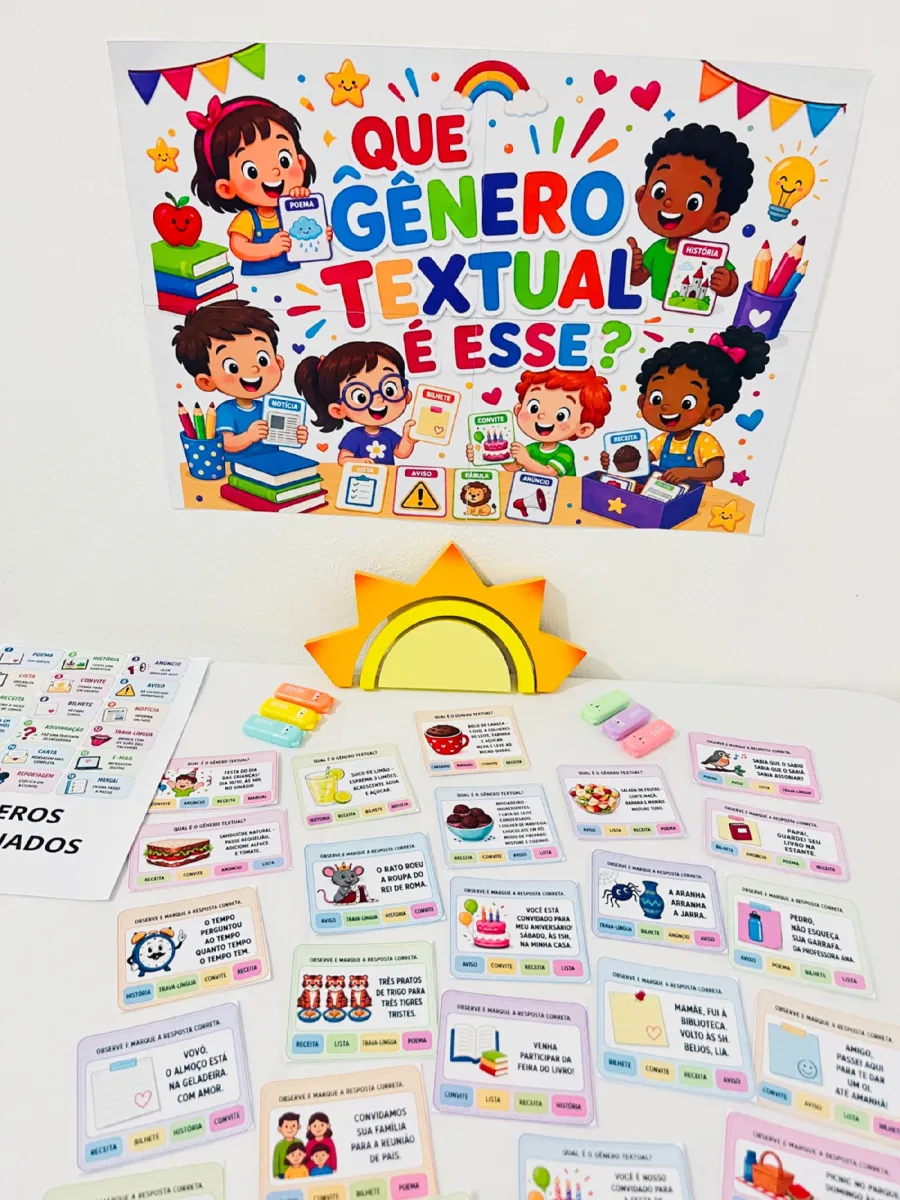 Gêneros textuais - ENSINO FUNDAMENTAL -Cards ilustrados — Alfabetização para Todas as séries: Um recurso pedagógico…
