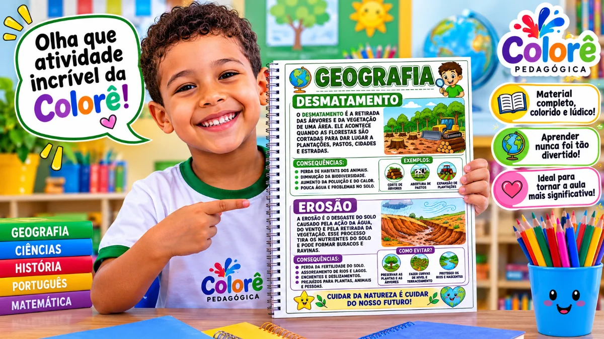 🌳🌎 GEOGRAFIA – DESMATAMENTO E EROSÃO 📚 — amostra 1: 🌳🌎 **GEOGRAFIA – DESMATAMENTO E EROSÃO** 📚
