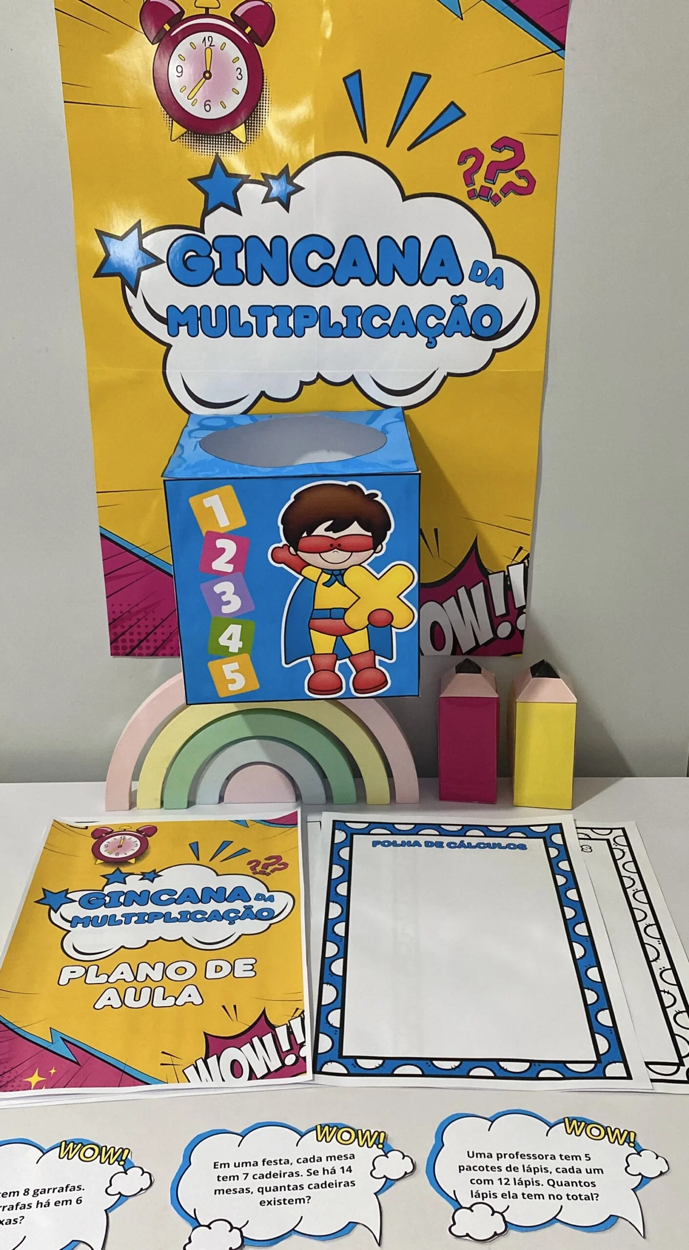 Gincana da multiplicação — amostra 3: 📢 Gincana da Multiplicação 📢 Transforme suas aulas de matemática em um momento…