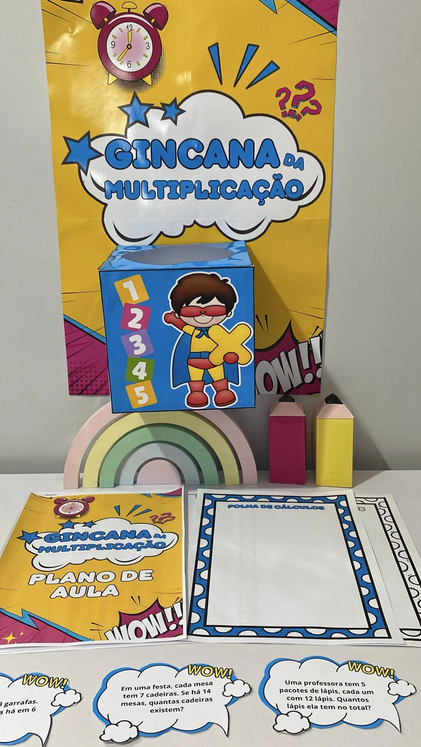 Gincana da multiplicação — amostra 4: 📢 Gincana da Multiplicação 📢 Transforme suas aulas de matemática em um momento…