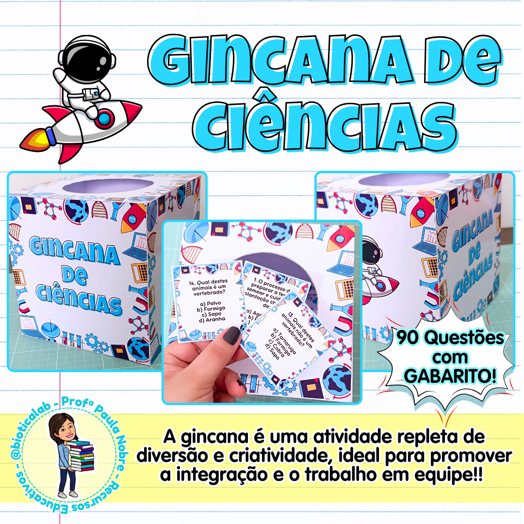 Gincana de Ciências – PDF para Imprimir | Anos Iniciais — Datas comemorativas para Fundamental II (6º–9º): https://youtube
