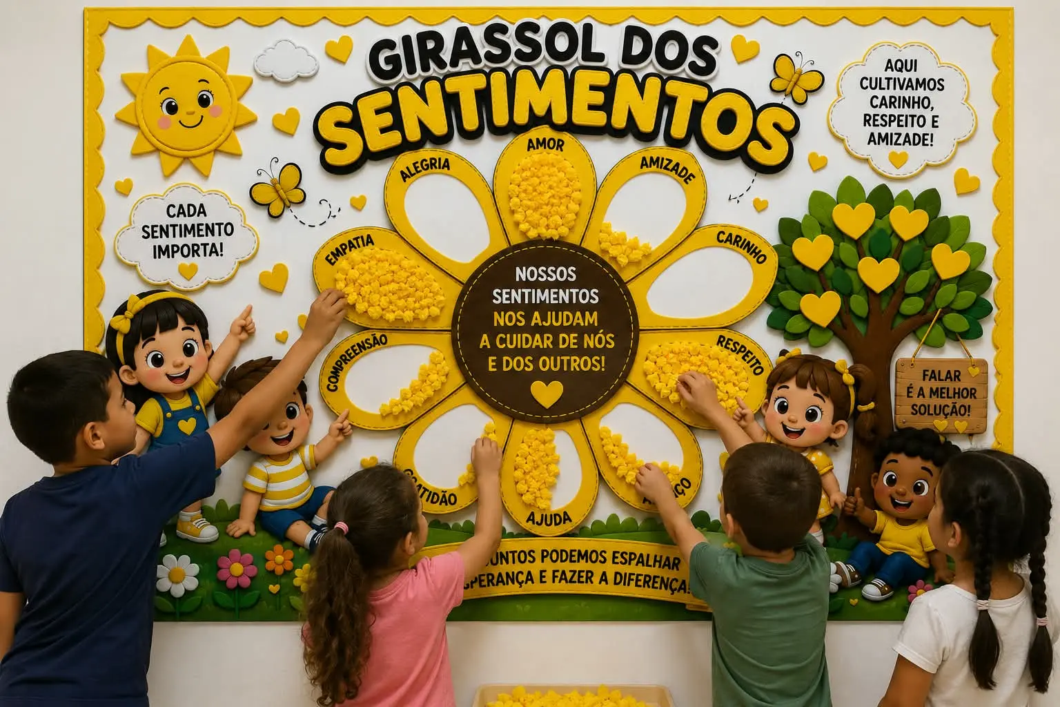 GIRASSOL DOS SENTIMENTOS – SETEMBRO AMAREL — Datas comemorativas para Educação Infantil: Uma proposta linda e interativa…