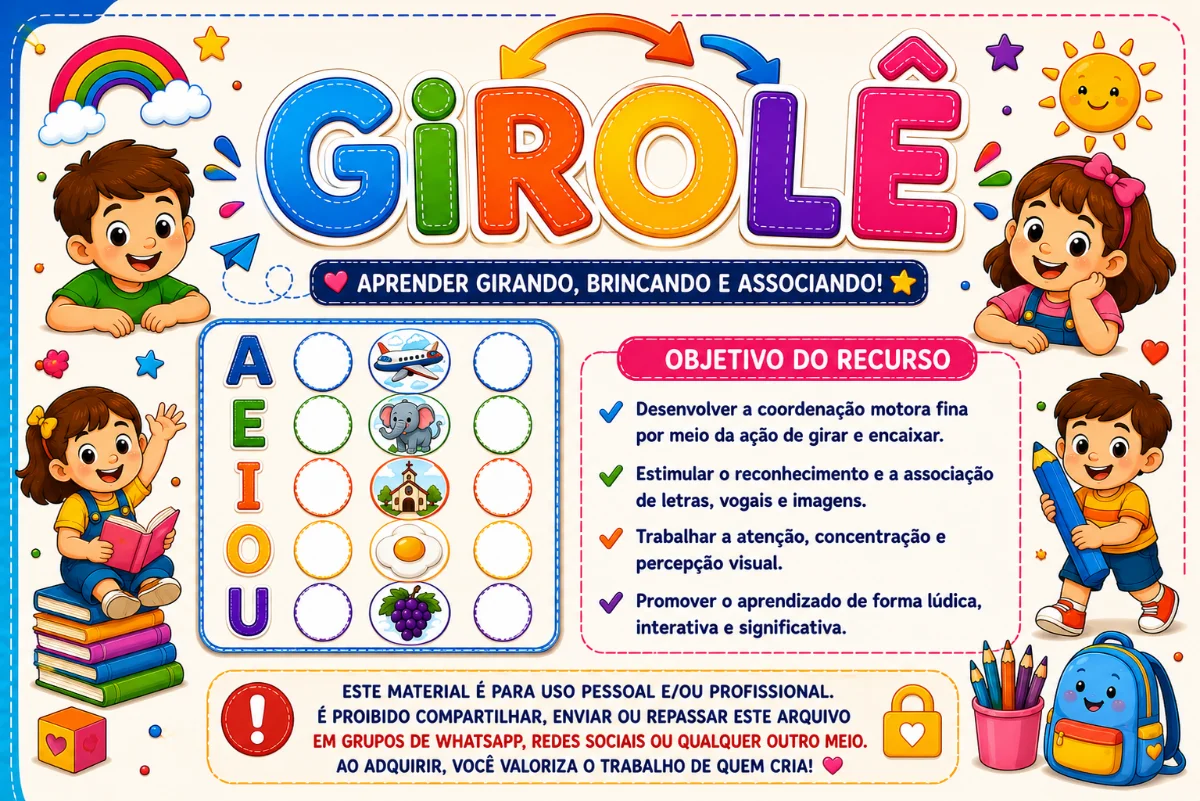 Girolê- Recurso lúdico para trabalhar padrões silabicos simples. — Alfabetização para Educação Infantil: Recurso lúdico…