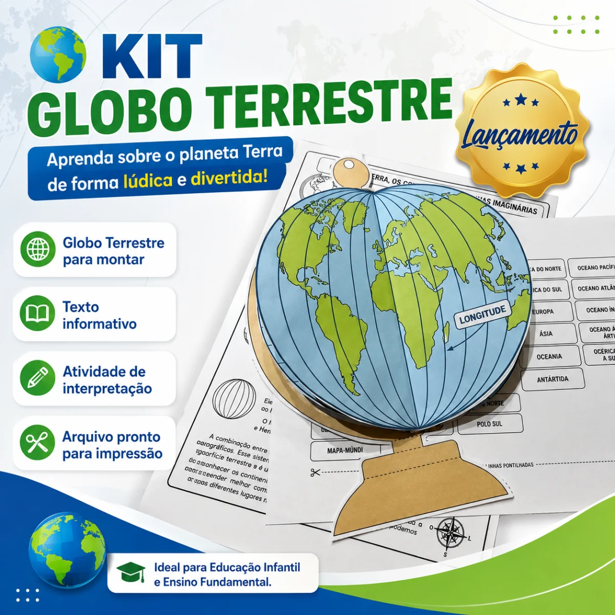 Globo Terrestre - Atividade Interativa de Geografia — capa do material