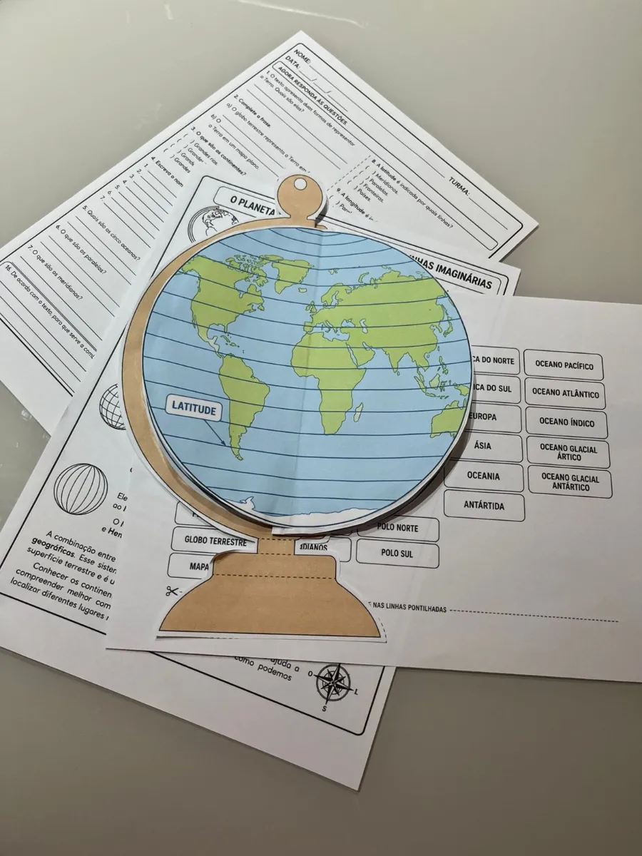 Globo Terrestre: Representação do Planeta Terra - Geografia — amostra 1: A forma mais divertida de ensinar Geografia