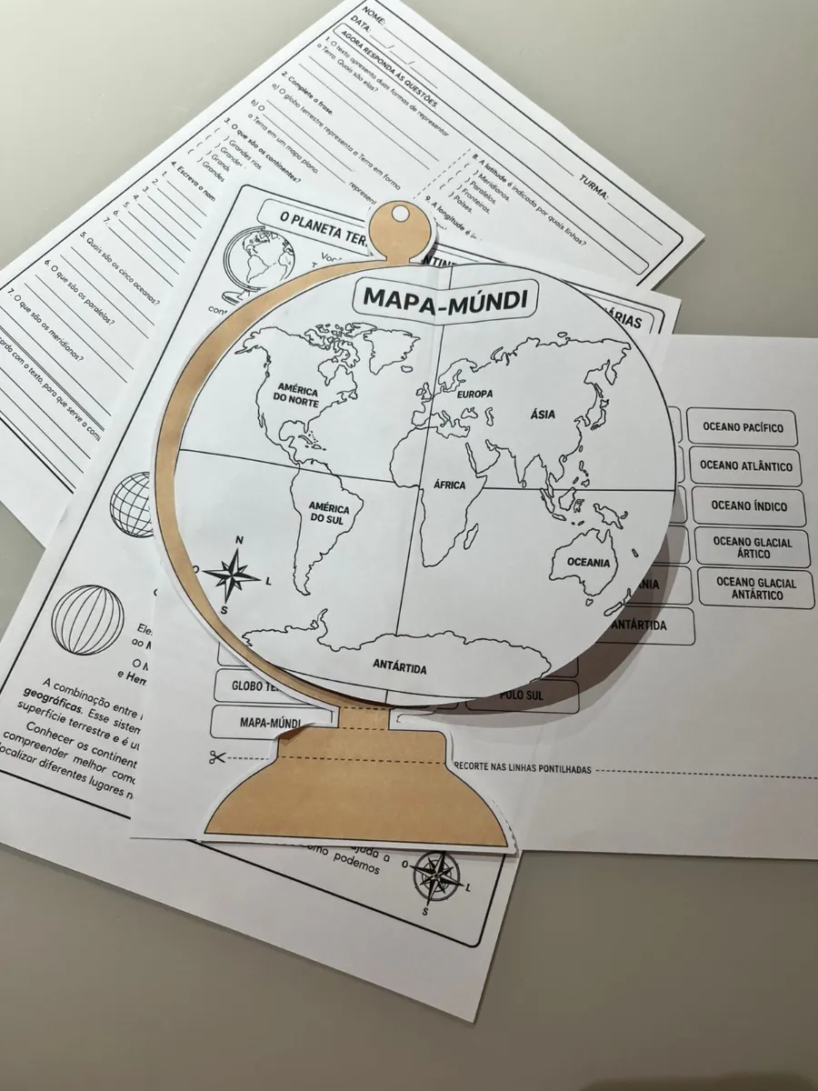 Globo Terrestre: Representação do Planeta Terra - Geografia — amostra 2: A forma mais divertida de ensinar Geografia