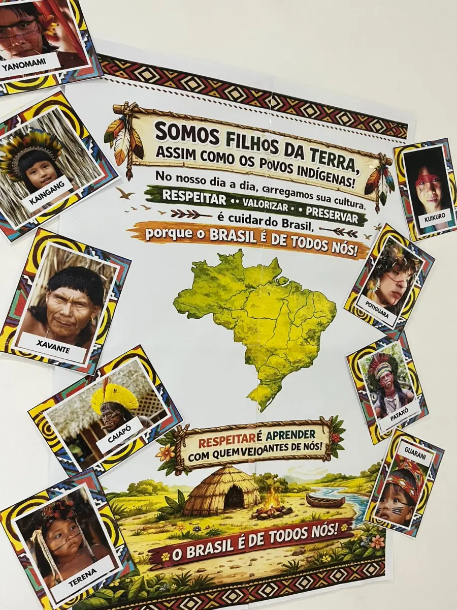 Grafismo Indígena: Painel Povis Indígenas — amostra 2: Deixe sua sala encantadora e organizada com um Painel de Grafismo…