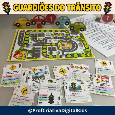 Guardiões do Trânsito - Jogo de Trilha: Ensino Fundamental — capa do material