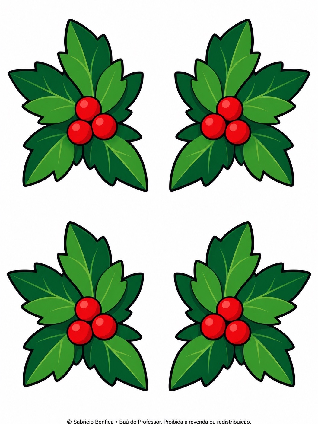 Guirlanda de Natal para Bambolê – Kit Imprimível em PDF — amostra 3: Monte uma guirlanda de Natal no bambolê