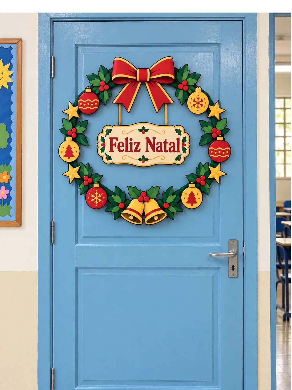 Guirlanda de Natal para Bambolê – Kit Imprimível em PDF — Datas comemorativas para Todas as séries: Monte uma guirlanda de…