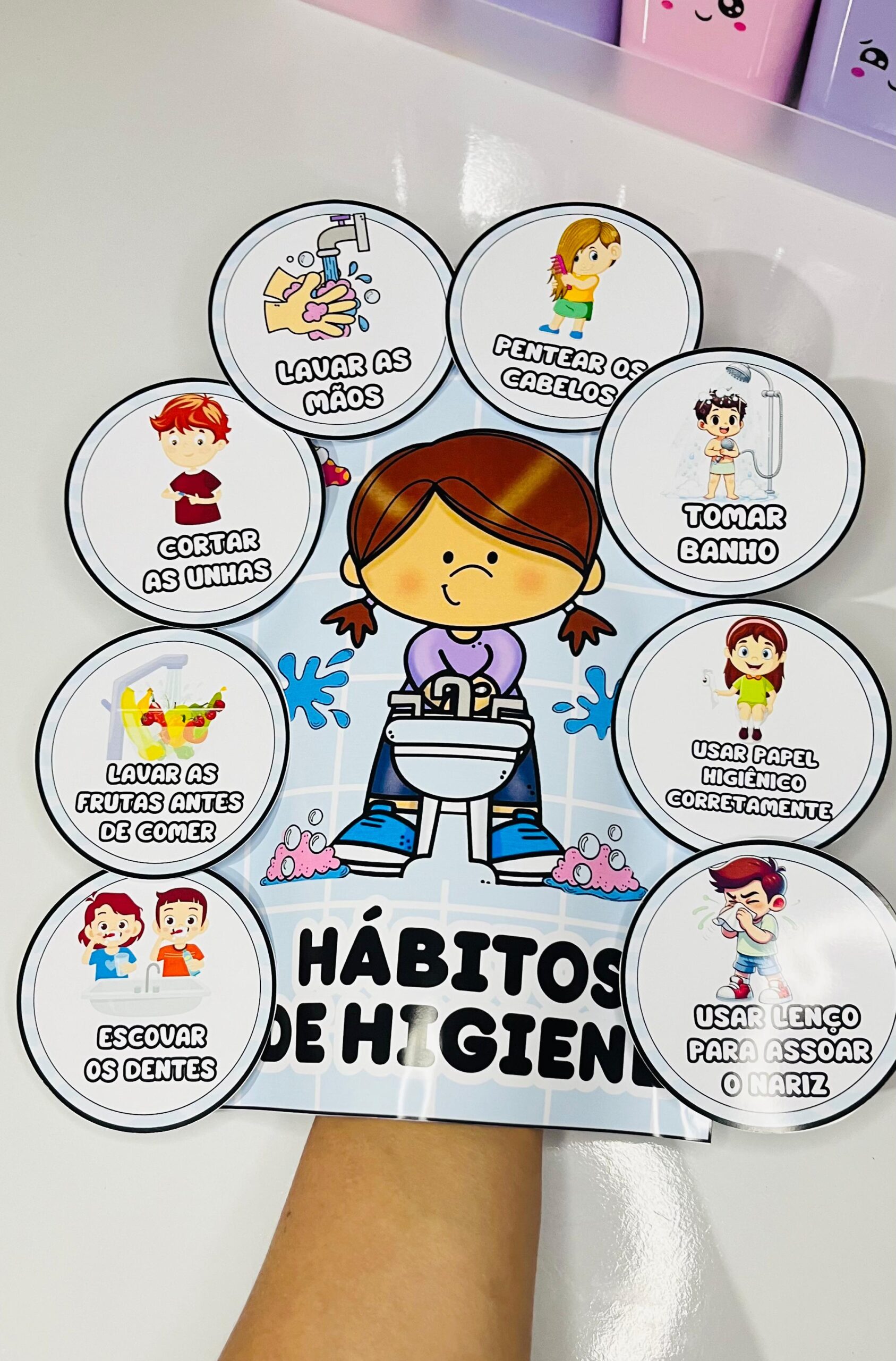 Hábitos de higiene - história na luva – PDF para Imprimir — capa do material