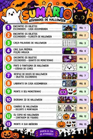 Halloween – 13 Atividades Criativas para Ed. Infantil e E. Fund. I — amostra 2: 13 Atividades Criativas foi desenvolvida…