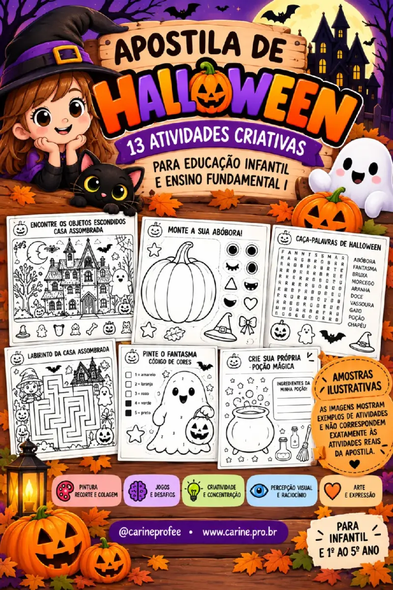 Halloween – 13 Atividades Criativas para Ed. Infantil e E. Fund. I — Jogos pedagógicos para Educação Infantil: 13…