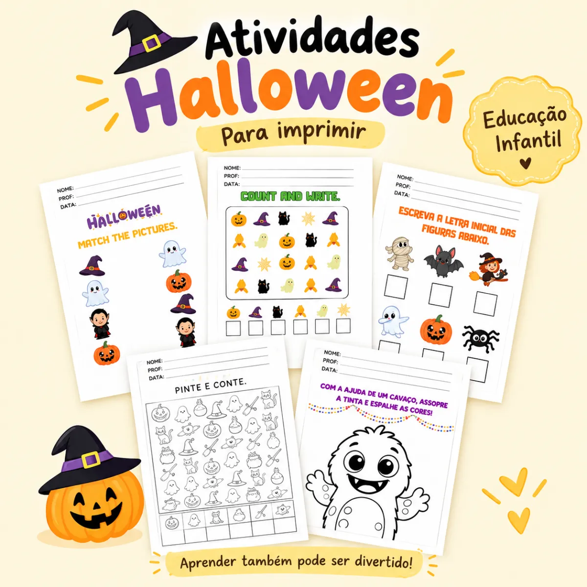 Halloween Activities — Atividades para Educação Infantil: Atividades lúdicas e simples