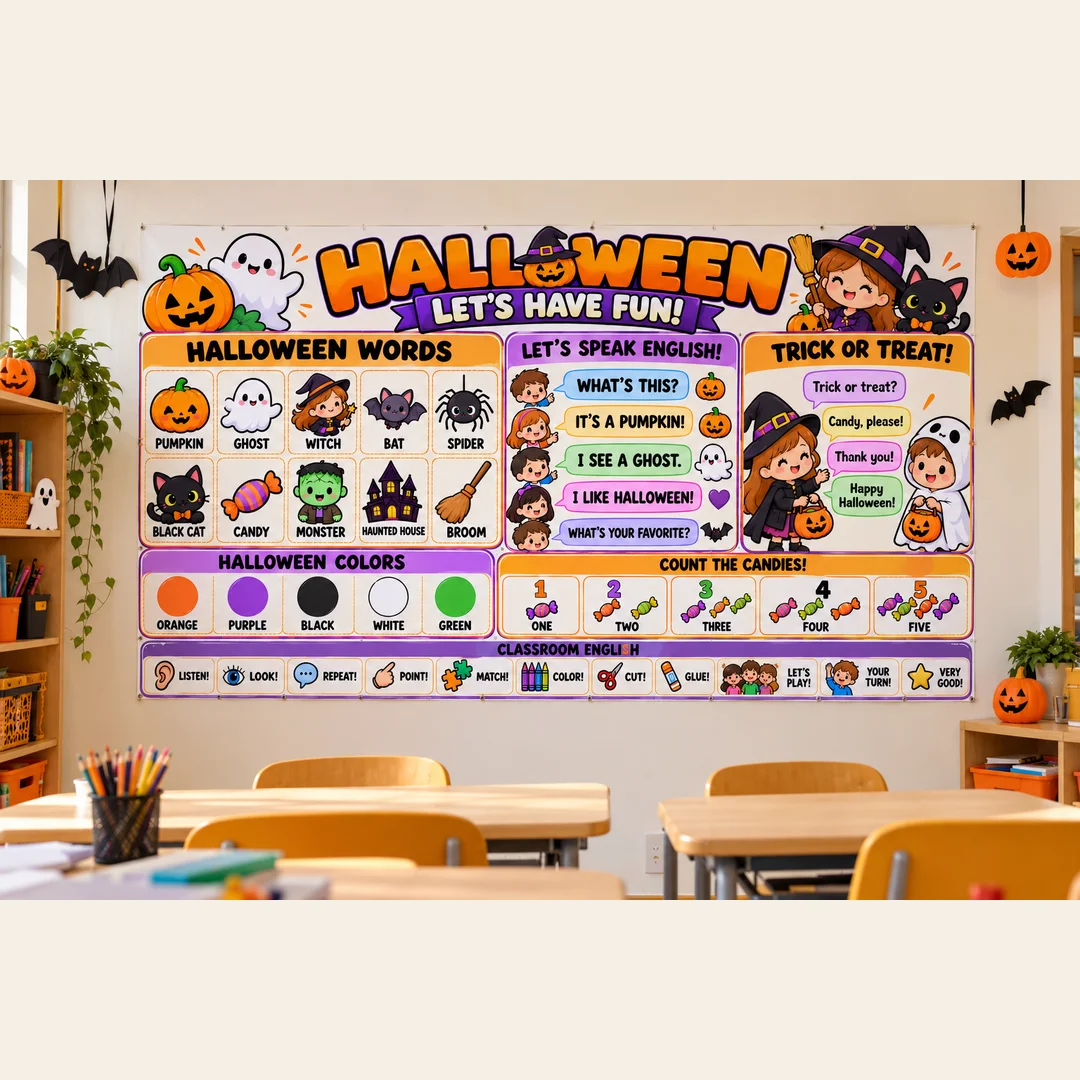Halloween: Atividades de Inglês para Educação Infantil e Anos Iniciais — amostra 2: Um kit lúdico e ilustrado para…