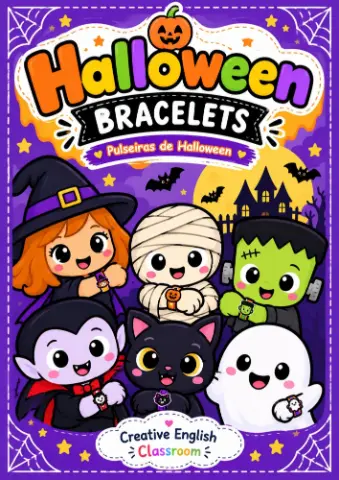 Halloween Bracelets Pulseiras para Recortar e Montar em Pdf — amostra 1: 👻 Pulseiras de Halloween para imprimir e montar