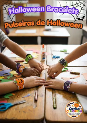Halloween Bracelets Pulseiras para Recortar e Montar em Pdf — capa do material