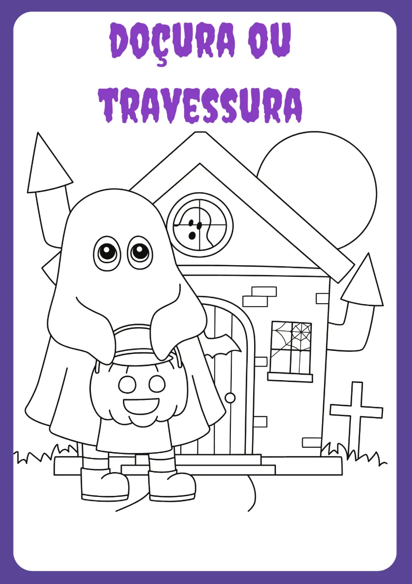 Halloween colorindo e se divertindo — amostra 1: Um livro com personagens do halloween para colorir e se divertir