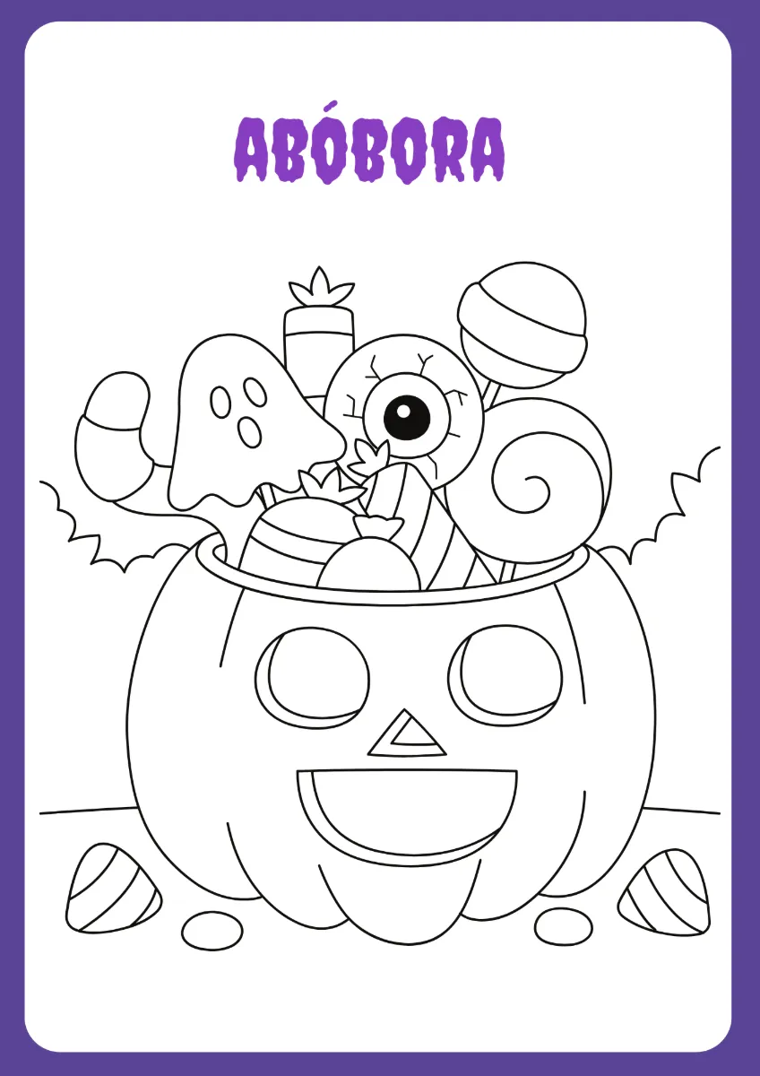 Halloween colorindo e se divertindo — amostra 2: Um livro com personagens do halloween para colorir e se divertir