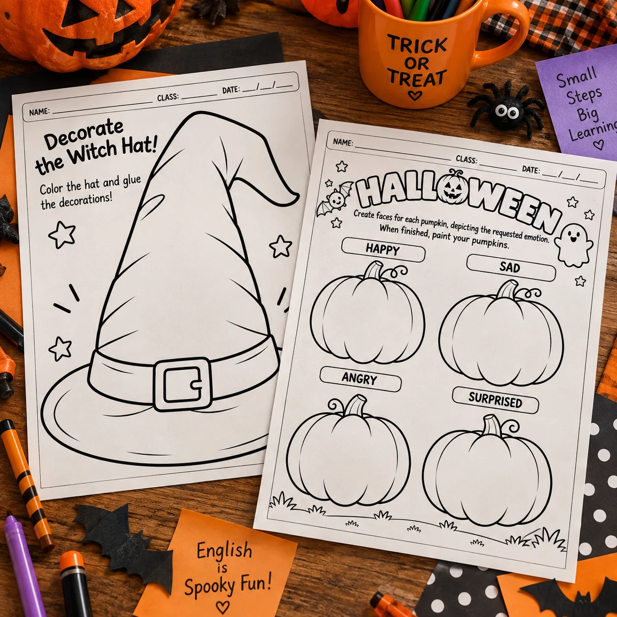 Halloween em Inglês: 15 Atividades para Imprimir e Aprender — amostra 3: 15 atividades de Halloween em inglês para imprimir…