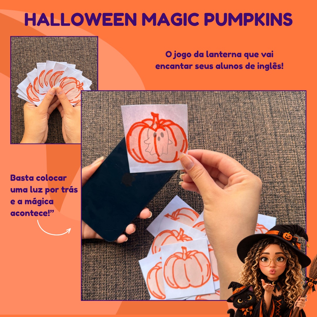 Atividade Halloween Inglês para Imprimir: Jogo da Lanterna — Jogos pedagógicos para 2º ano: Jogo da Lanterna de Halloween…