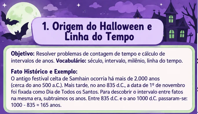 Halloween Matemático –1 Atividades para o 5º Ano do Ensino Fundamental — amostra 1: 🎃 O que é o Caderno do Halloween…