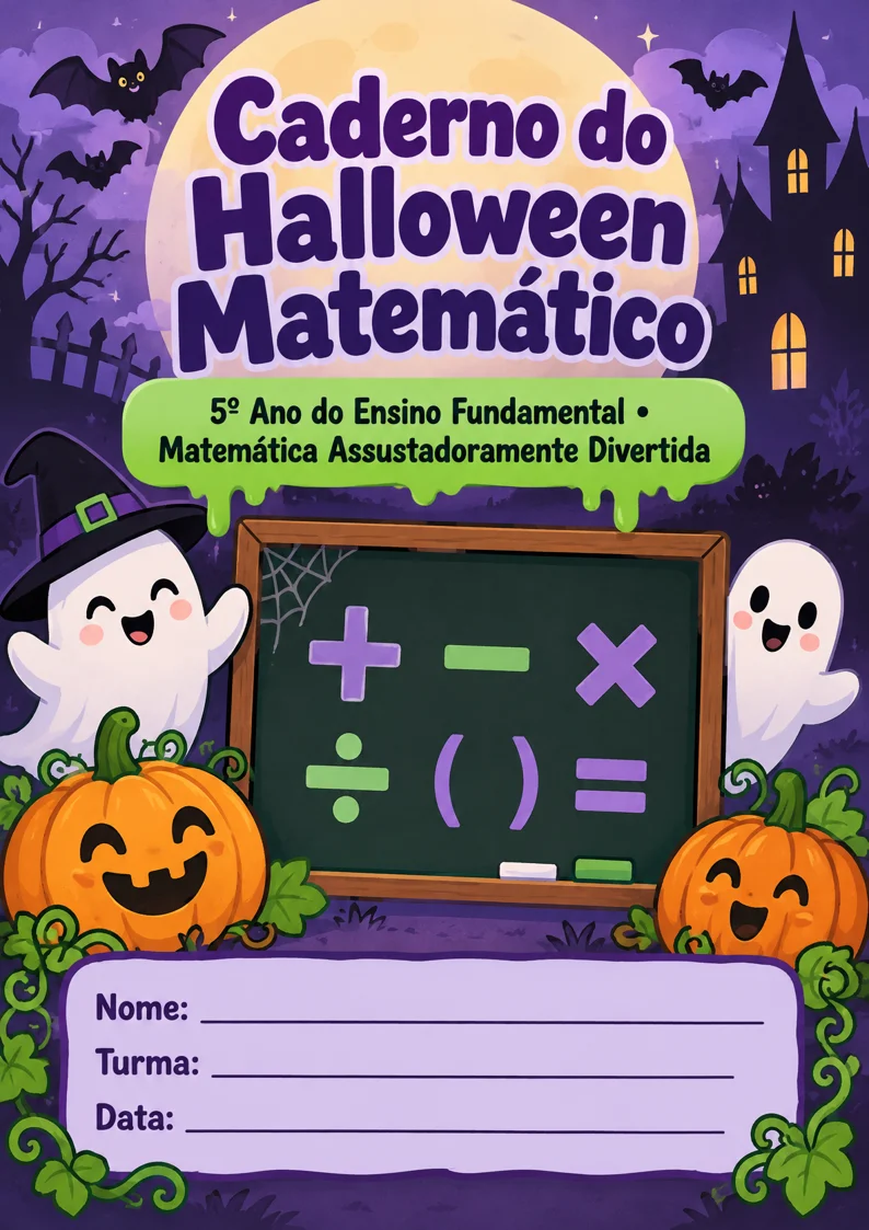 Halloween Matemático –1 Atividades para o 5º Ano do Ensino Fundamental — capa do material