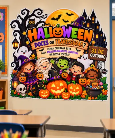 Halloween na Escola: uma decoração de arrepiar! — capa do material