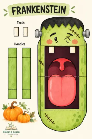 Halloween Puppets 7 Fantoches de Papel para Montar e Brincar — amostra 1: 7 fantoches de papel para imprimir, recortar e… Halloween Puppets 7 Fantoches de Papel para Montar e Brincar — amostra 1: 7 fantoches de papel para imprimir, recortar e…