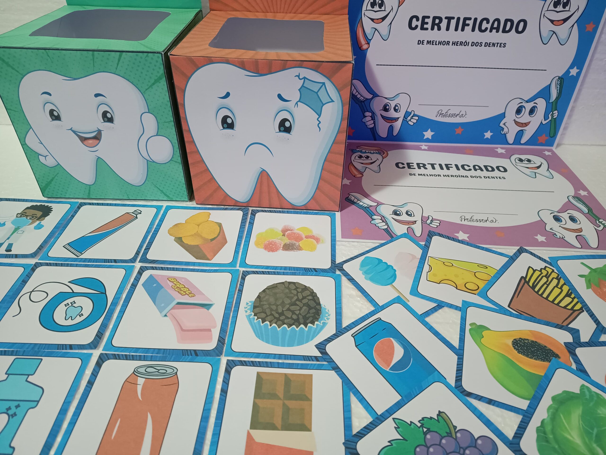 Heróis e vilões dos dentes - história na caixinha – PDF para Imprimir — amostra 1: Sobre o HERÓIS E VILÕES DOS DENTES -…